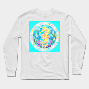 Seahorse in mosaic Long Sleeve T-Shirt